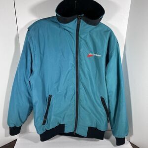 Vintage Rossignol Teal Fleece Lined Full Zip Jacket Winter Coat Men's XL